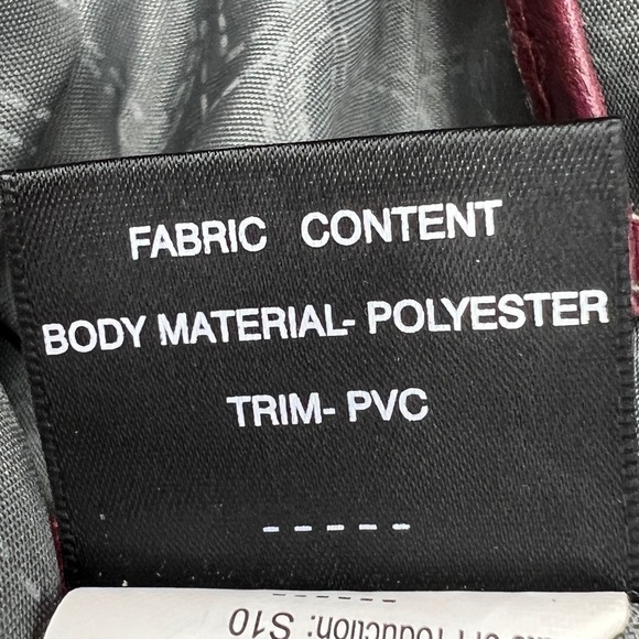 Jessica Simpson Red Canvas Tote Shoulder Bag Purse - Picture 4 of 7